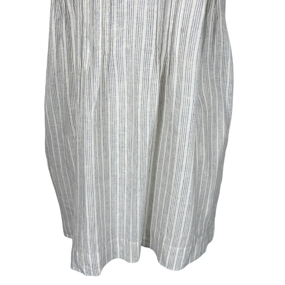 Faherty Striped Linen Blend Shift Dress Short Sleeve Button Down Casual‎ Small - Picture 6 of 10